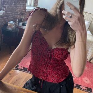 Realisationpar ‘The Ana’ Bustier in Red Squiggle